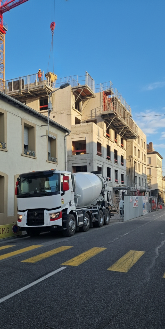 Processus livraison béton toupie RS Pompage Lyon Rhône-Alpes